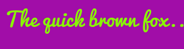 Image with Font Color 89F505 and Background Color A10DA8